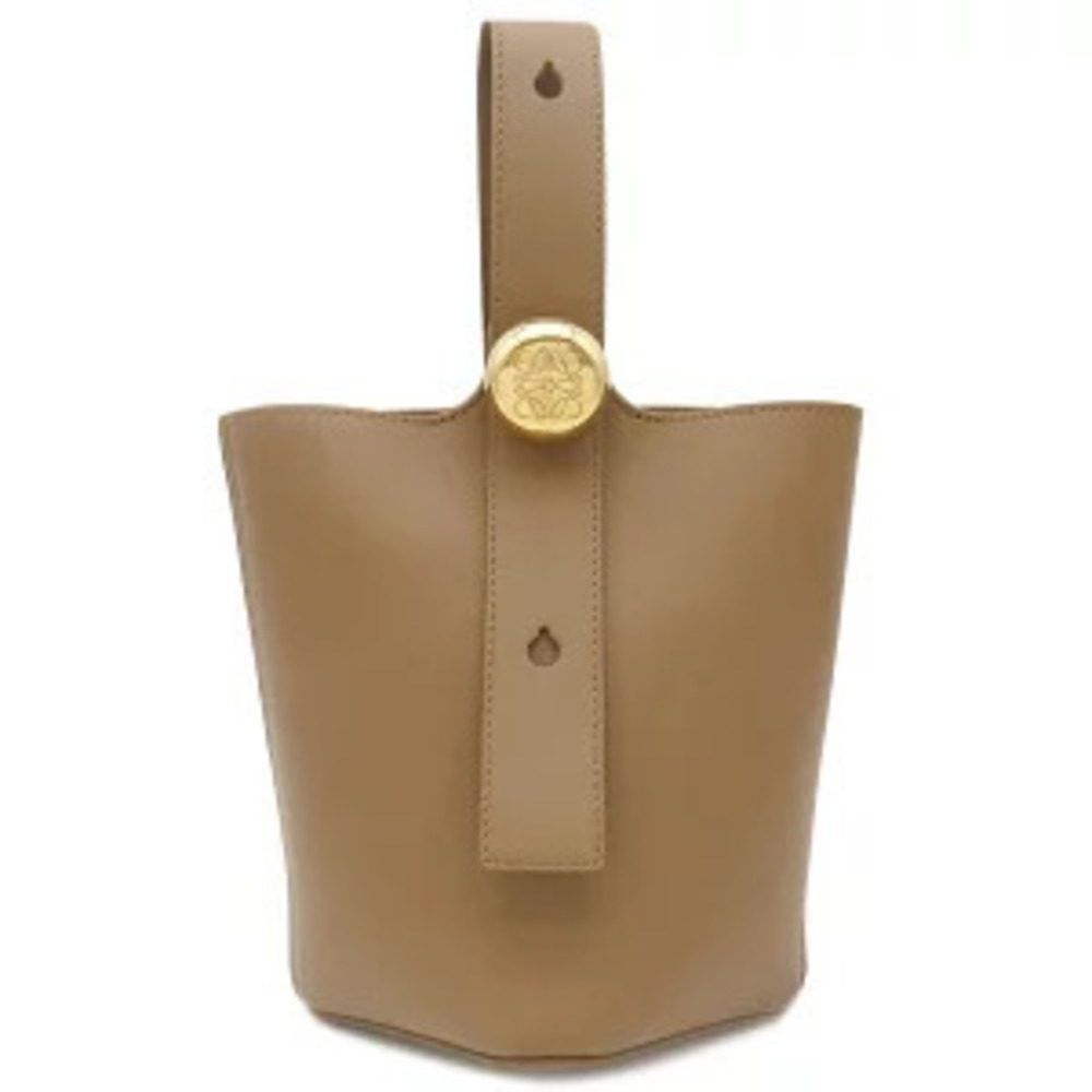 Loewe bag Pele bucket smooth calfskin oak brown handbag shoulder